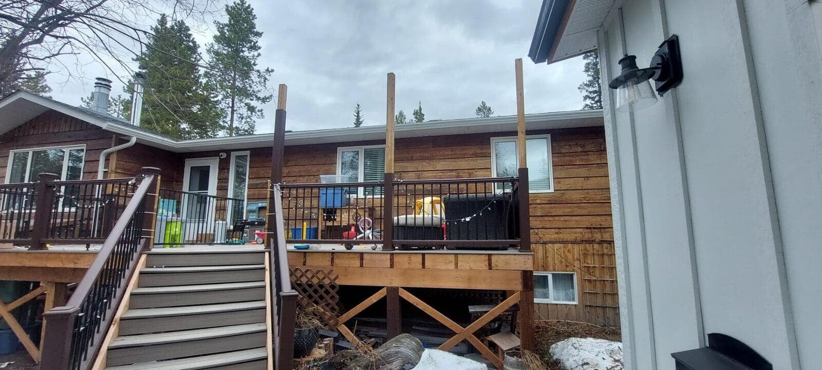 Deck without a roof