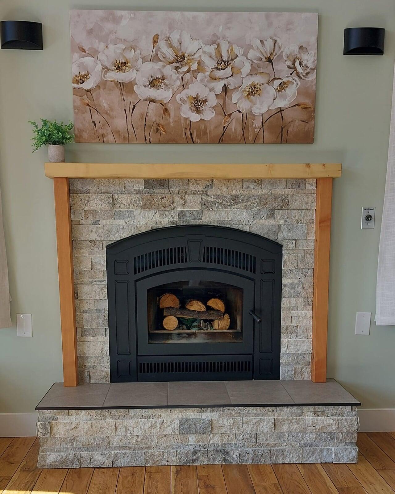 Fireplace mantle work